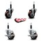 Service Caster 3'' Maroon Poly Wheel Swivel 3/4'' Expanding Stem Caster Set 2 Brakes, 4PK SCC-EX20S314-PPUB-MRN-2-TLB-2-34 - alternate 3
